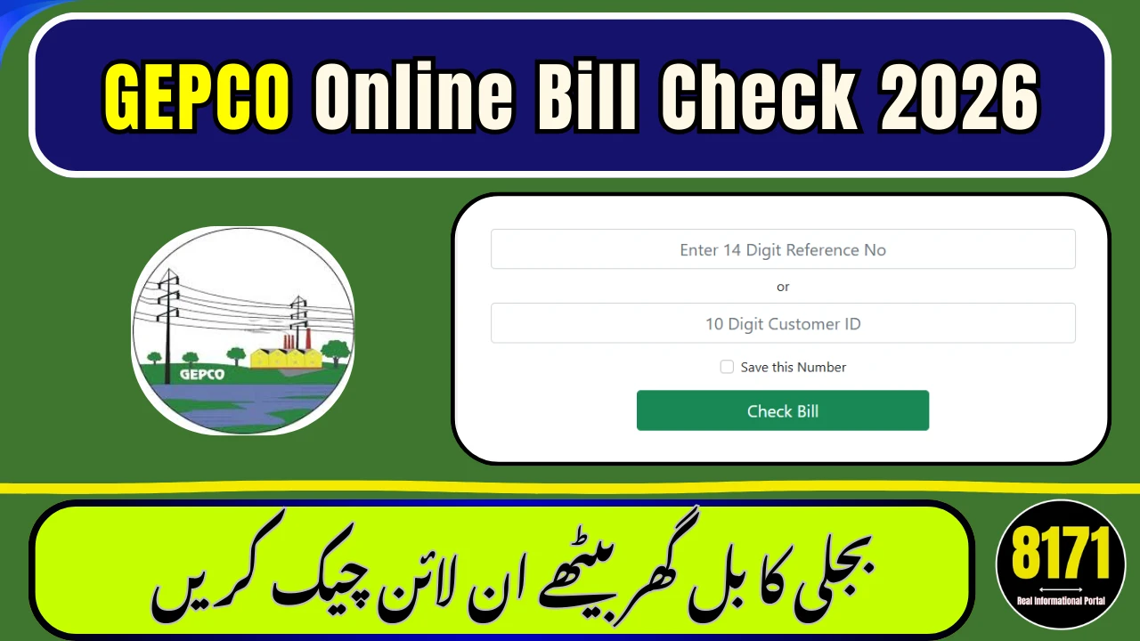 GEPCO Online Bill Check 2026